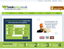 Tablet Screenshot of bookaskip.co.uk